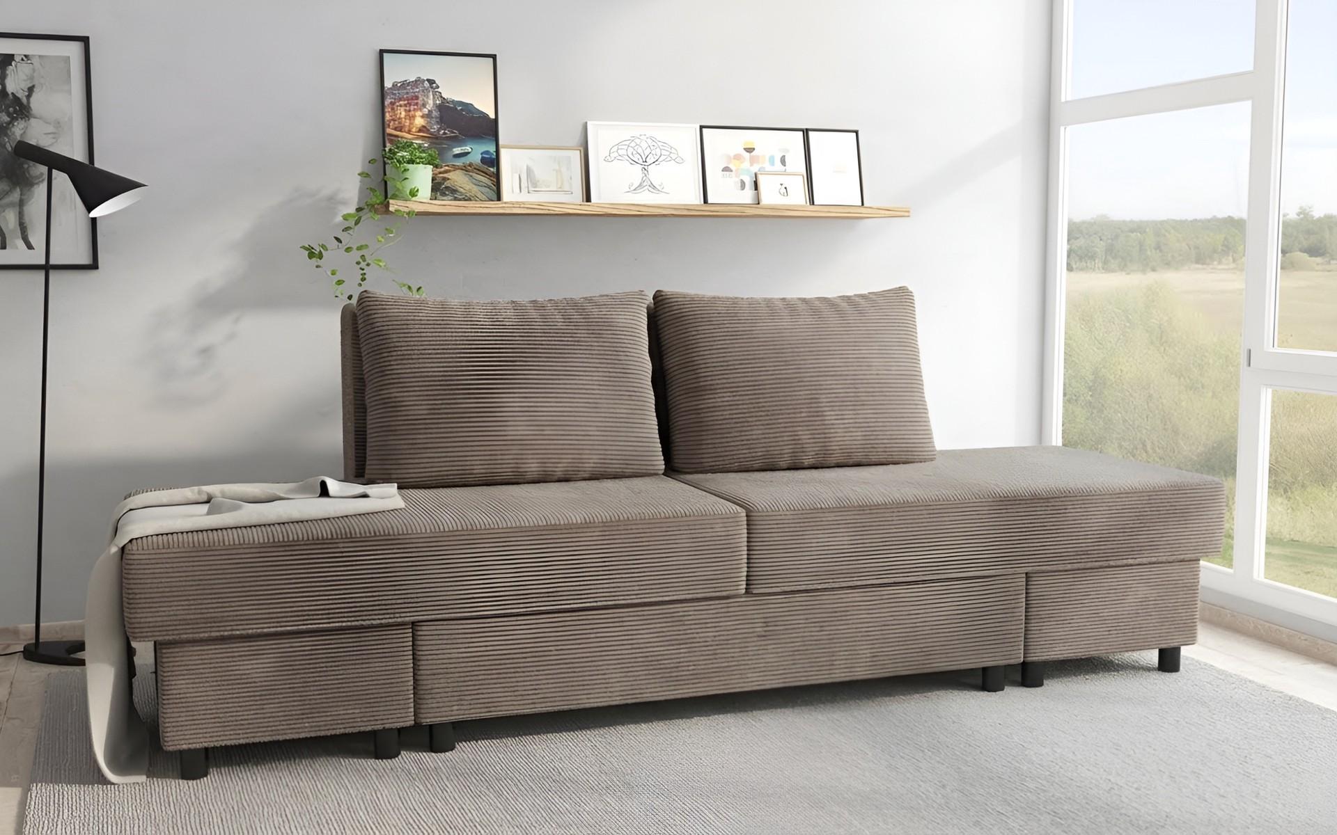 Canapea extensibila Boni, bej inchis  3